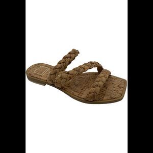 Dolce Vita Braided Strap Slide Sandals Iman Natural Cork - Medium
